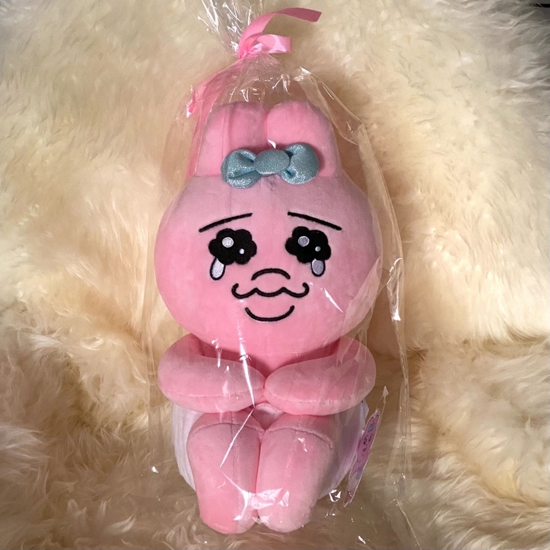 【 韓国限定 おぱんちゅうさぎ ぬいぐるみ お座り 約28cm 】