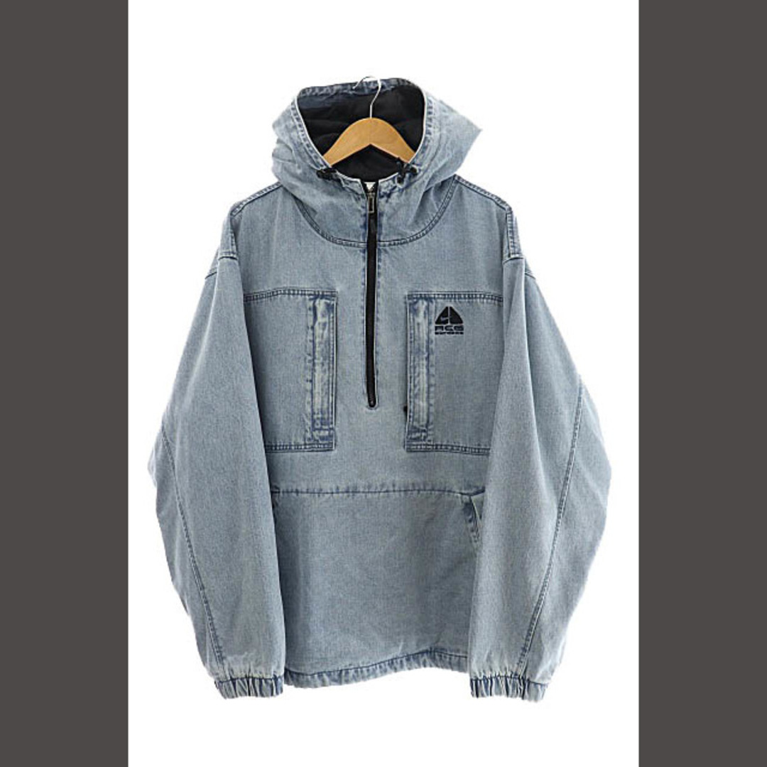 シュプリーム ×ナイキ 22AW ACG デニム プルオーバー パーカー L-