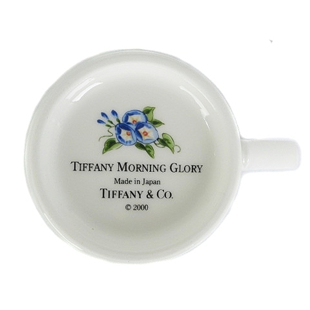 未使用品△TIFFANY&CO. ティファニー MORNING GLORY 2000 モーニング グローリー 2000 ペア マグカップ 花柄 ブルー系×マルチカラー 箱付　e06-st30313-94