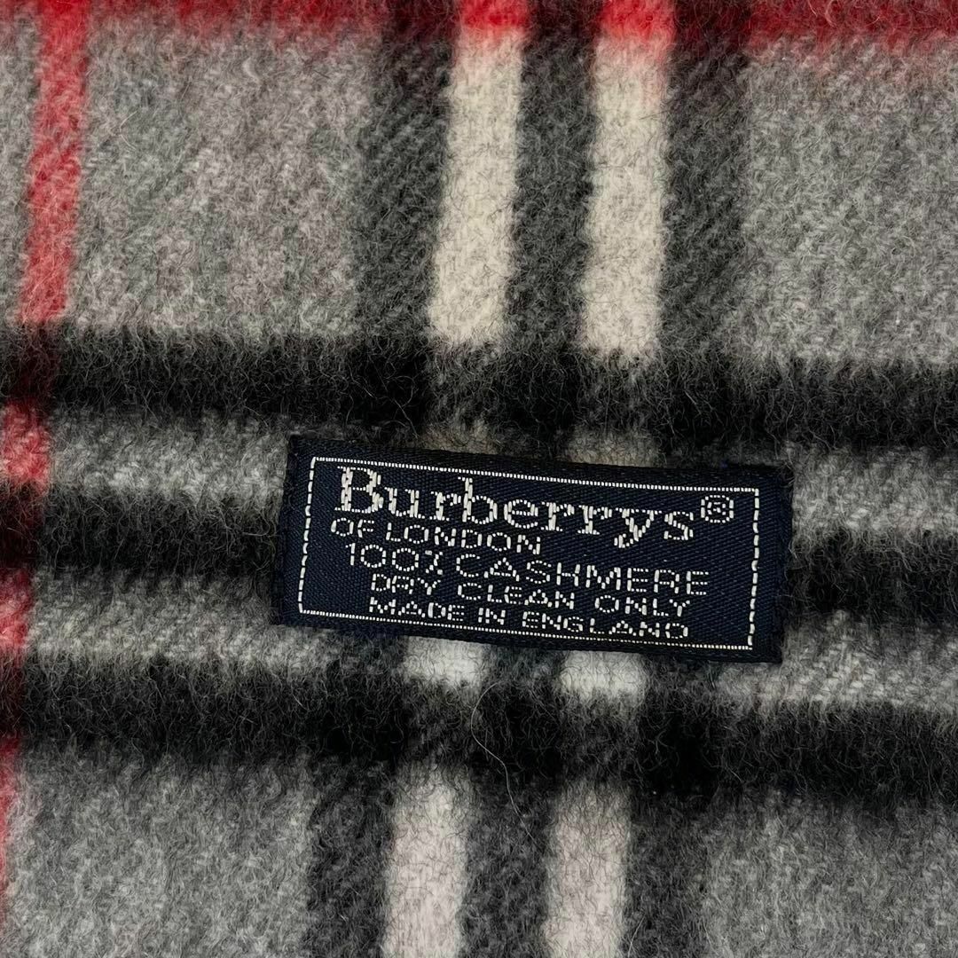 BURBERRY - バーバリーロンドン カシミヤマフラー グレーノバチェック