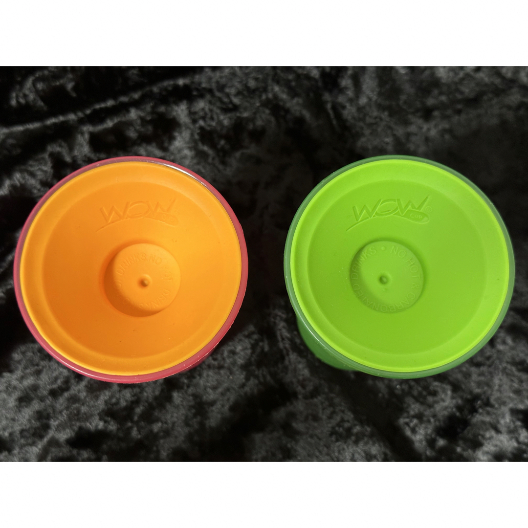 すぬこ様専用Wow Cup) クリアカラー グリーン ピンク 2個セット インテリア/住まい/日用品のキッチン/食器(グラス/カップ)の商品写真