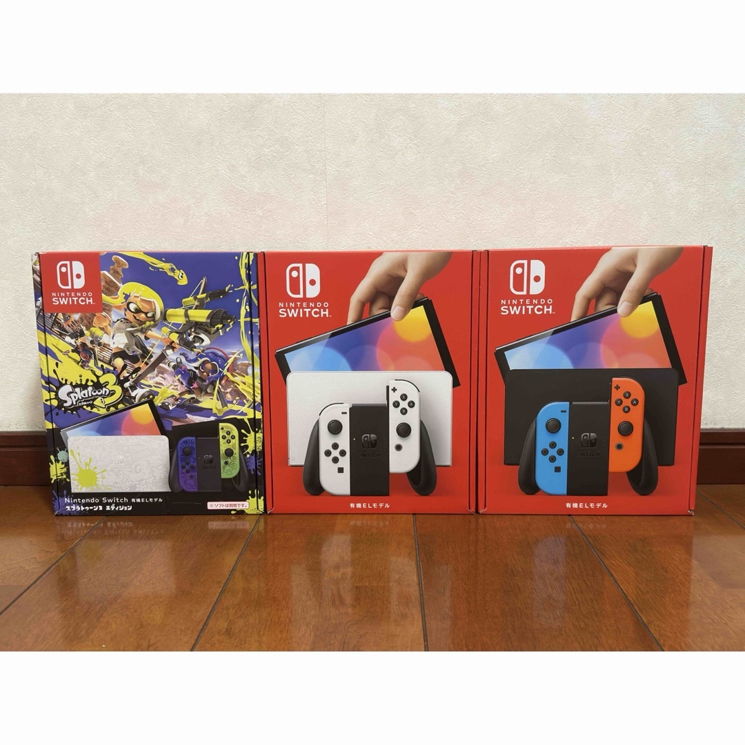 Nintendo Switch(ニンテンドースイッチ)の新品未開封 Nintendo Switch(有機ELモデル)3台 エンタメ/ホビーのゲームソフト/ゲーム機本体(家庭用ゲーム機本体)の商品写真