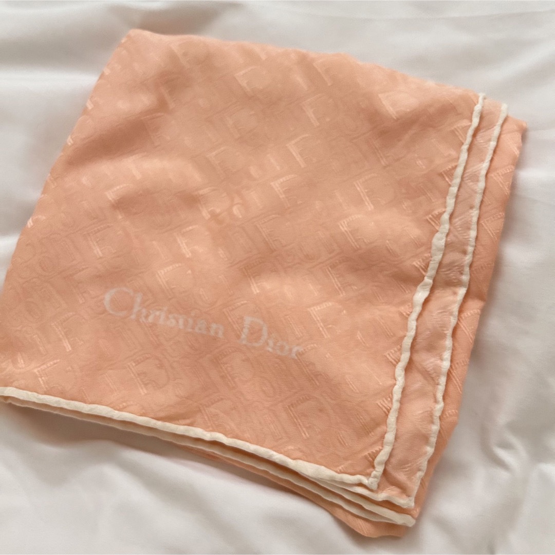 【貴重タグ付き未使用品】Dior ディオールスカーフ　トロッター柄ピンク