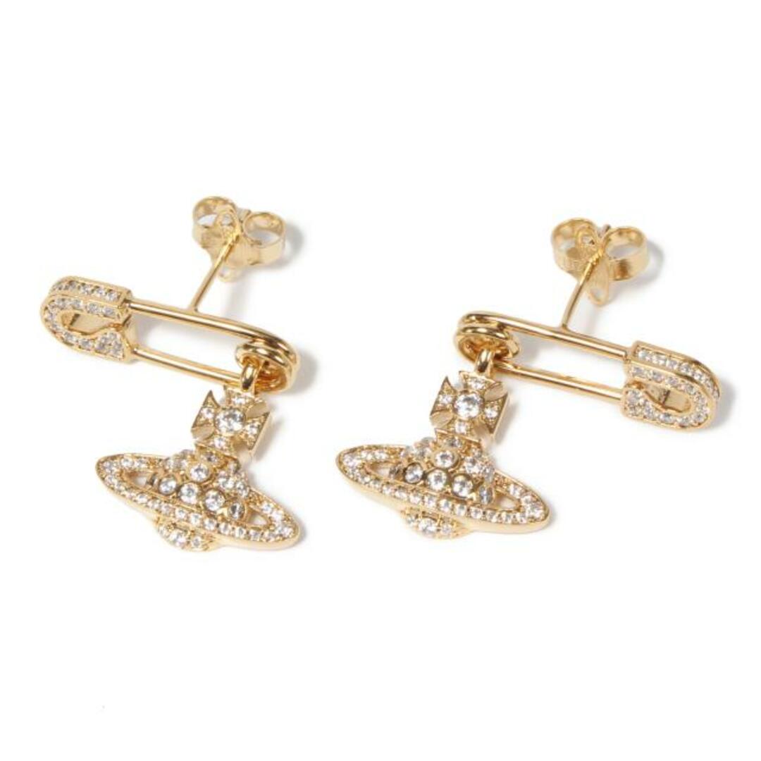 【新品未使用】 VIVIENNE WESTWOOD ヴィヴィアンウエストウッド ピアス アクセサリー LUCRECE EARRINGS ルークリーズ イヤリング 真鍮 62030043-R102 【GOLD WHITE CZ】