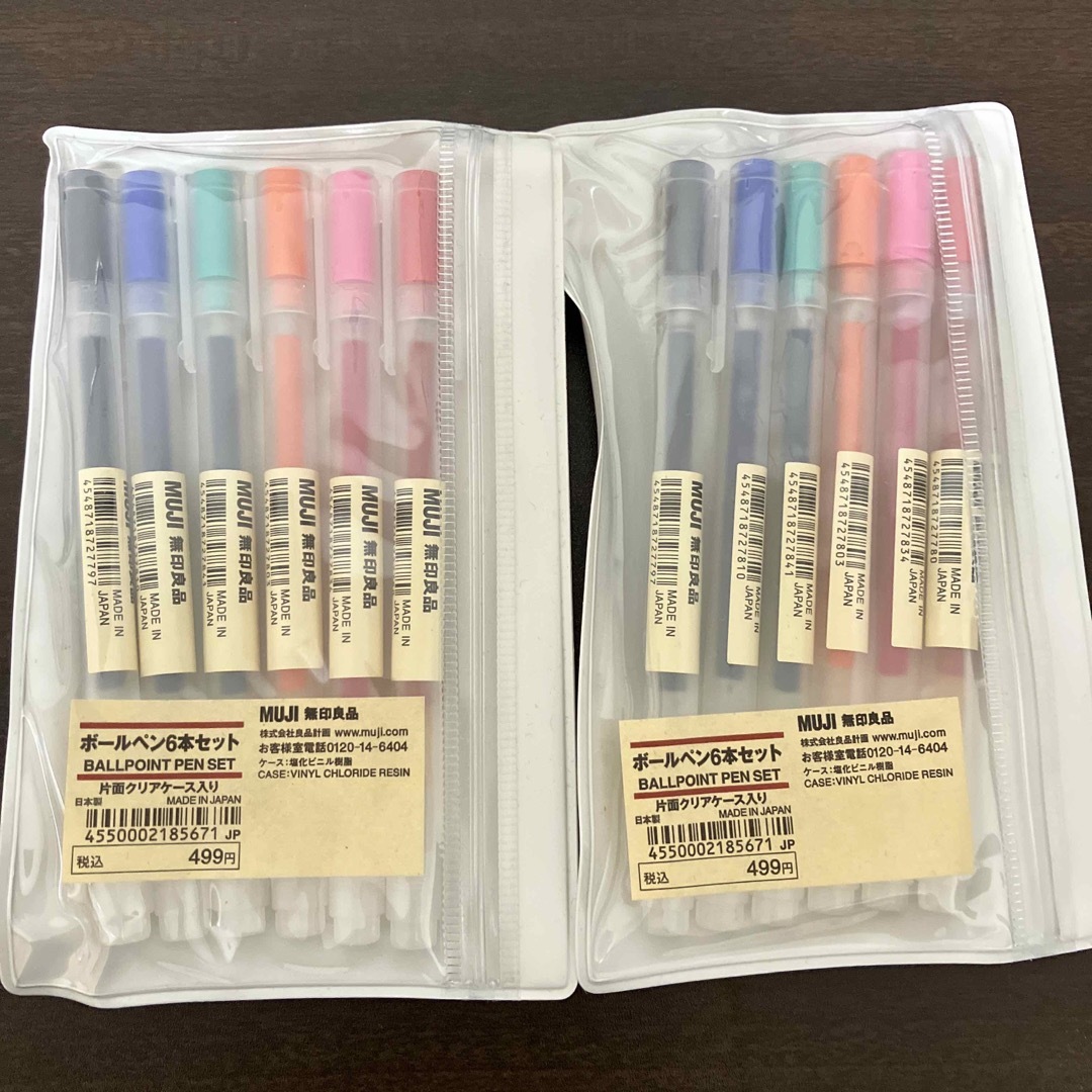 MUJI (無印良品)(ムジルシリョウヒン)の新品☆無印良品　ボールペン6本入り2個セット インテリア/住まい/日用品の文房具(ペン/マーカー)の商品写真