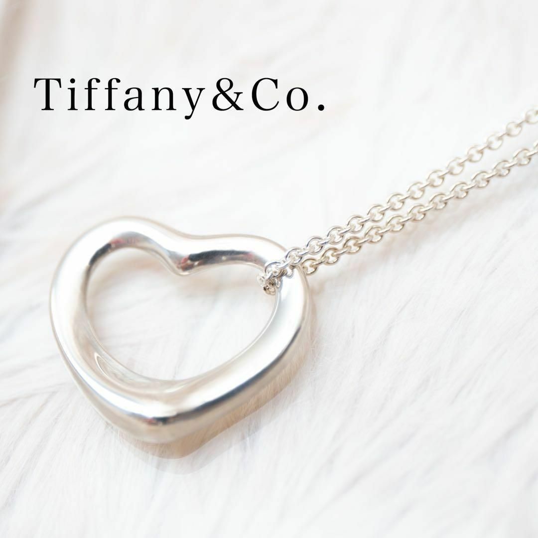 Tiffany & Co. - ティファニー オープンハート ネックレス Mサイズの