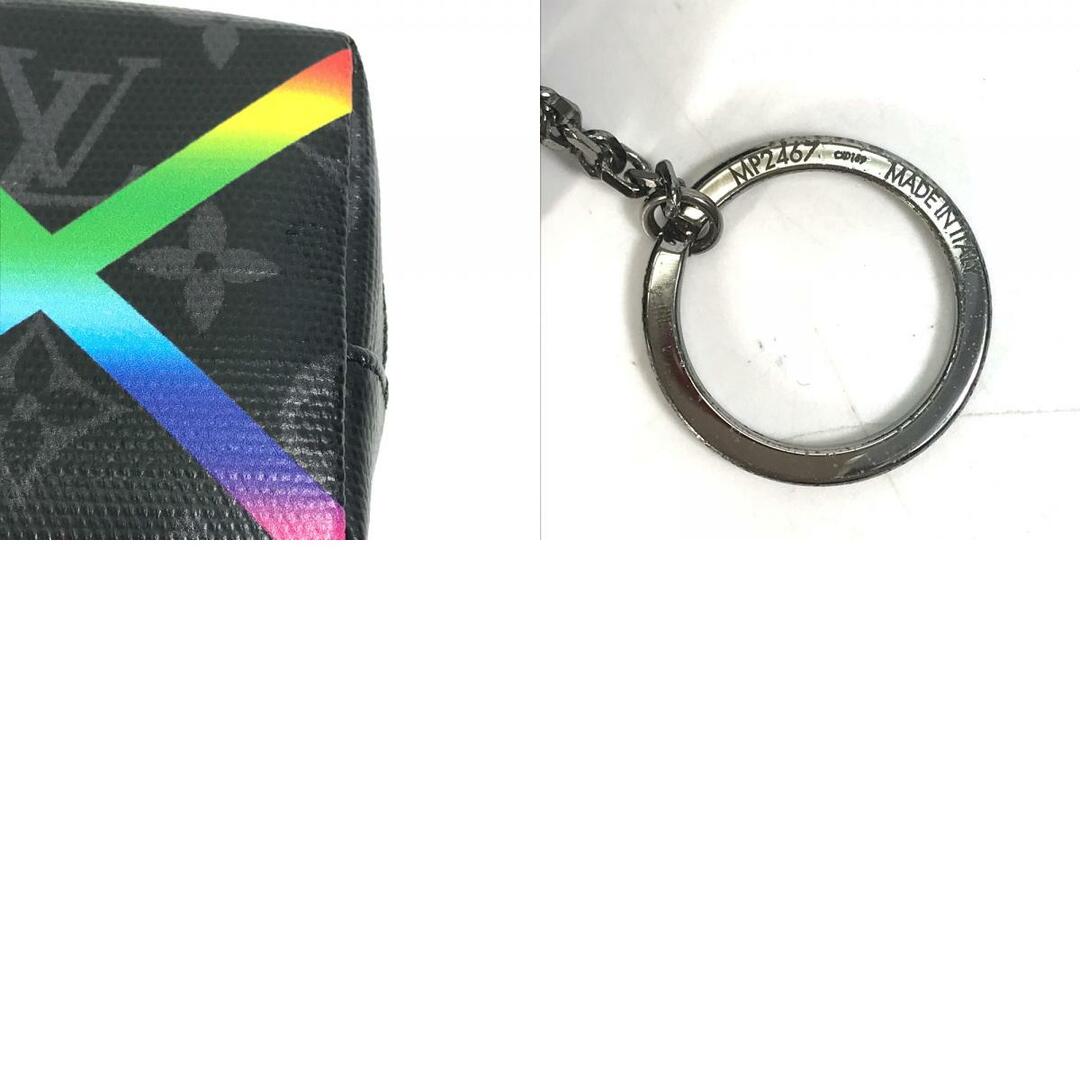 Louis Vuitton Box Pouch Bag Charm Monogram Eclipse Rainbow in