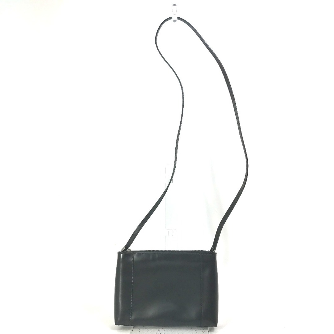 ディオール Dior コンパクト ロゴ ポシェット 斜め掛け 肩掛け ショルダーバッグ レザー ブラック