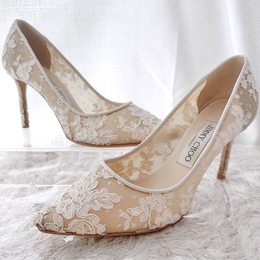 JIMMY CHOO ハイヒール レース 花柄