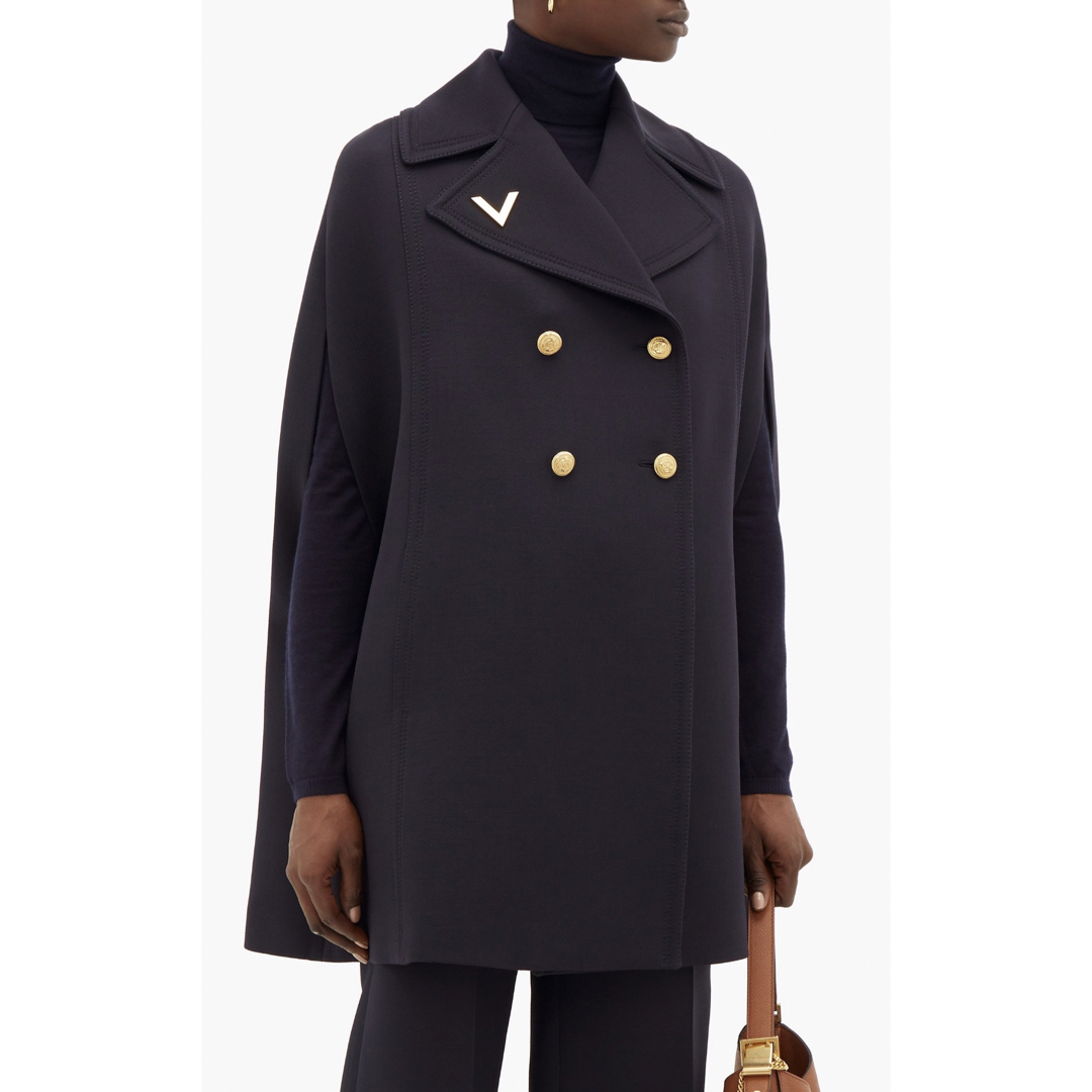 VALENTINO ヴァレンティノ ケープ コート ネイビー 38 新品未使用