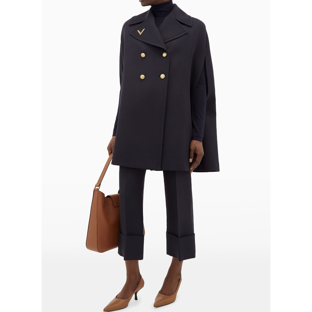 VALENTINO ヴァレンティノ ケープ コート ネイビー 38 新品未使用 | フリマアプリ ラクマ