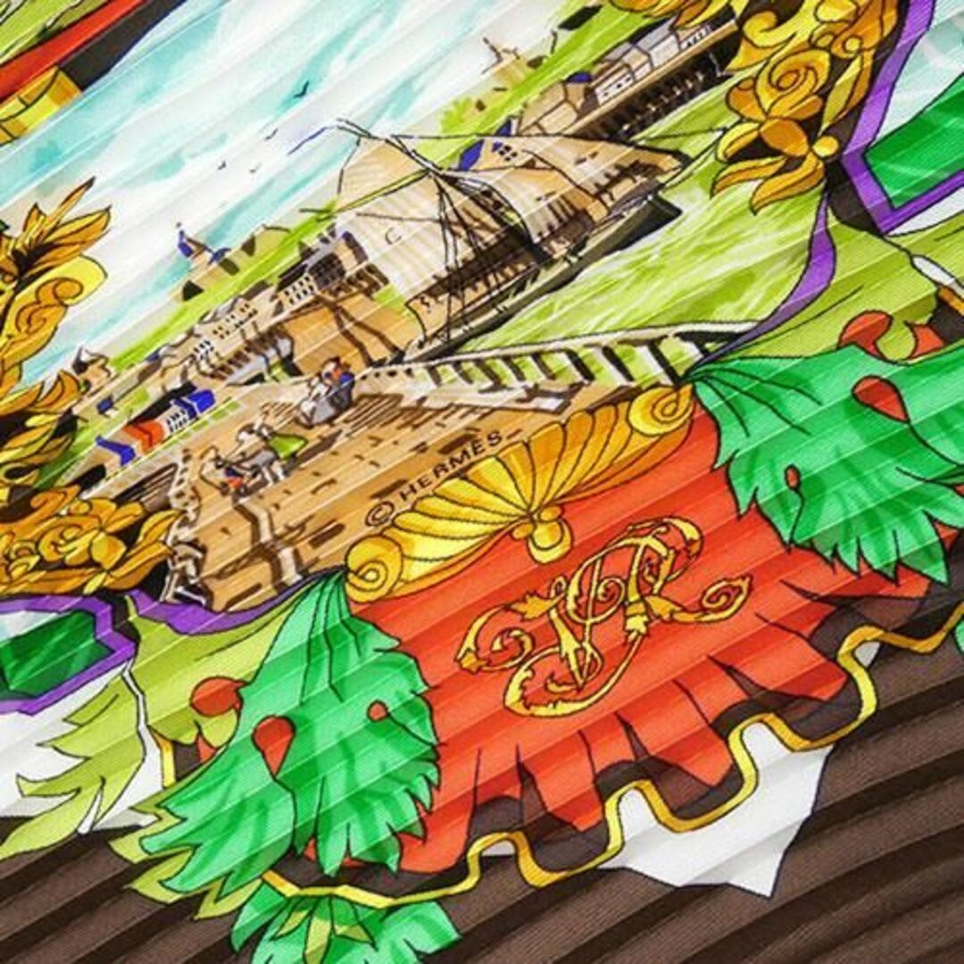 エルメス HERMES スカーフ プリーツスカーフ シルク マルチカラー e56842a-