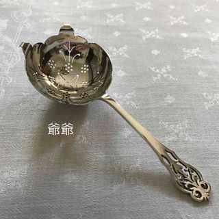 マイセン(MEISSEN)の英国製／純銀 スターリングシルバー／ティーストレーナー 茶漉し 茶こし 【A】(食器)