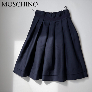 モスキーノ(MOSCHINO)の美品　MOSCHINO モスキーノ　フレアスカート　グログランテープ　ティアード(ひざ丈スカート)