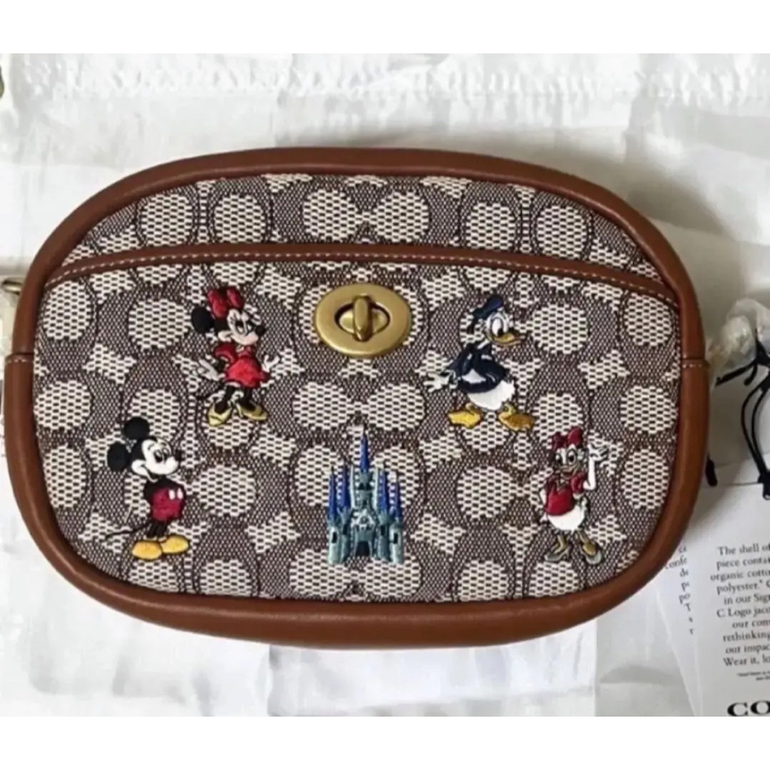【新品未使用】coach×ディズニー 50周年記念 レザーショルダーバッグ