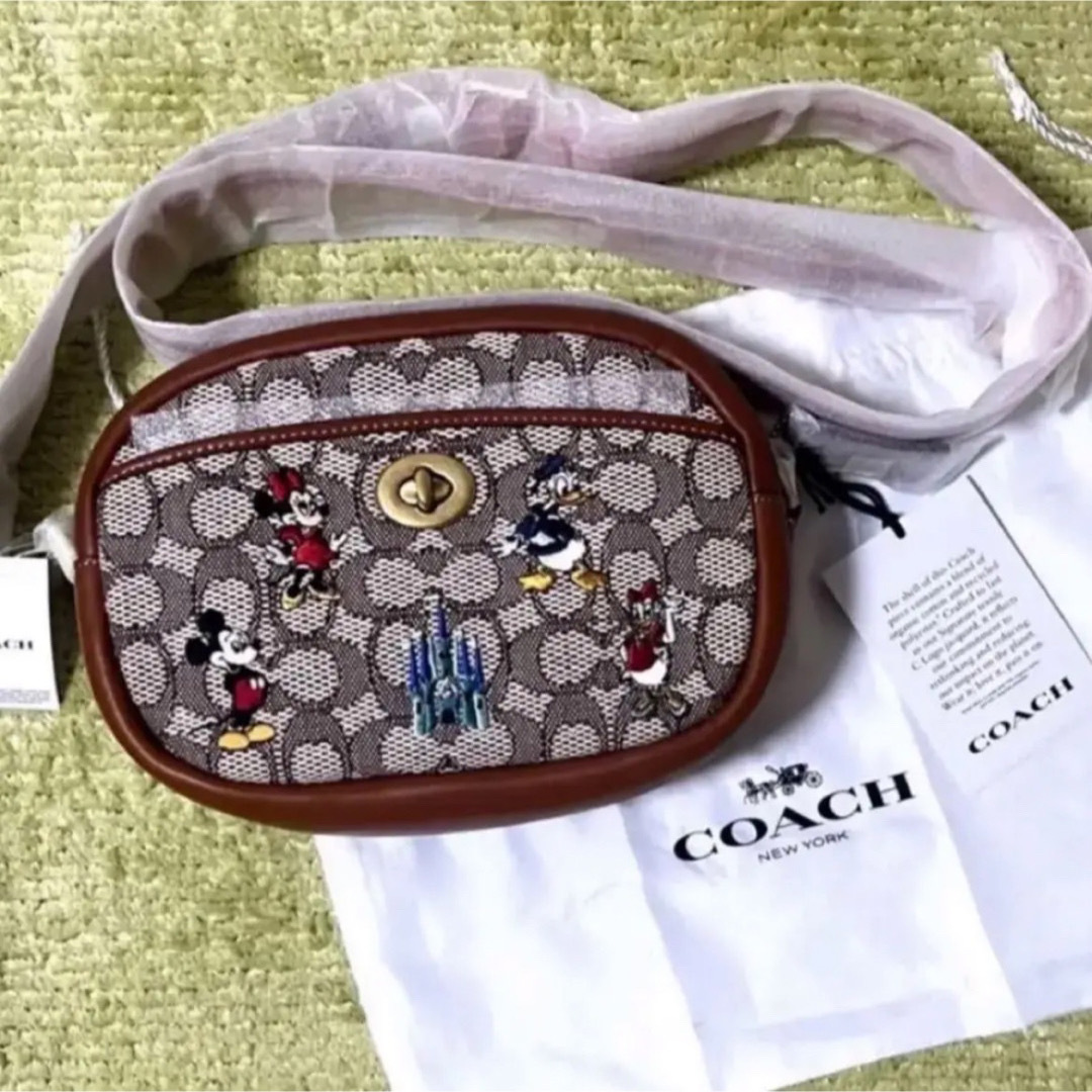 【新品未使用】coach×ディズニー 50周年記念 レザーショルダーバッグ | フリマアプリ ラクマ