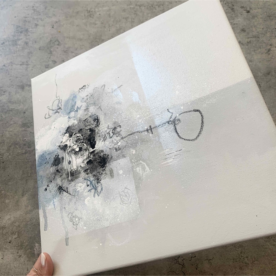 現代アート 33×33㎝ モダン 絵画 抽象画 アートパネル インテリア
