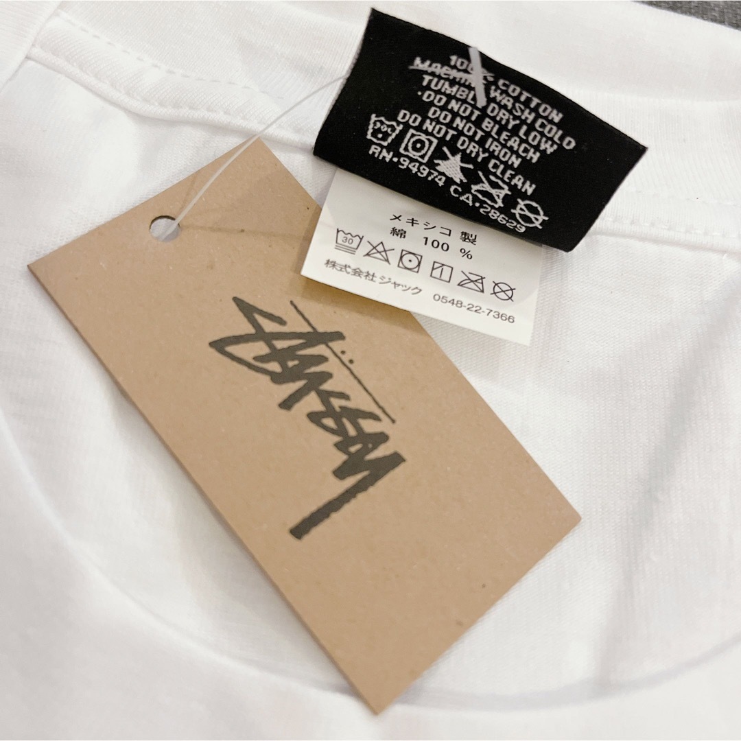 stussy ステューシー 長袖 ロンT カットソー ベイシック ホワイト L