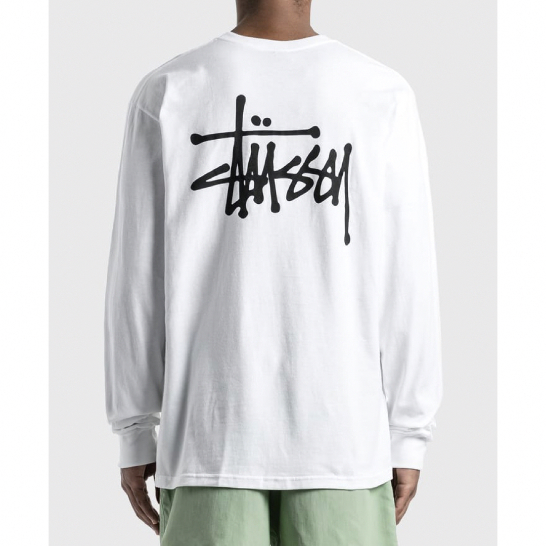 stussy ステューシー ビッグロゴ グラフィック ホワイト 表記L ロンT古着堂ロンT_カットソー