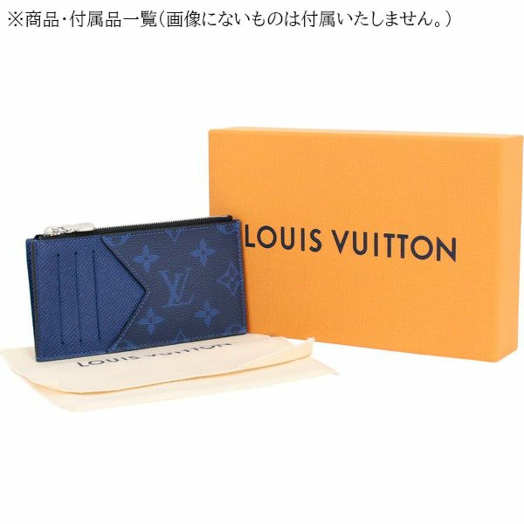 LOUIS VUITTON 名刺入れ ネイビー ブラック オレンジ レザー