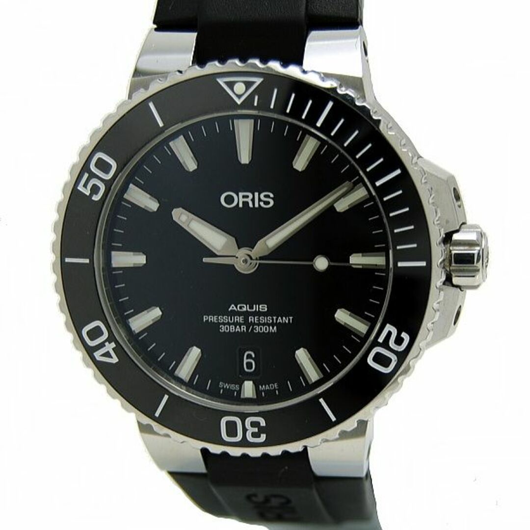 オリス/ORIS/メンズ時計/アクイスデイト/SS×ラバー/裏スケ/黒/01.733.7732.4134【MW1478】