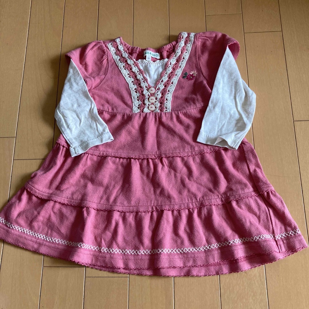 3can4on(サンカンシオン)の90センチ　2枚セット キッズ/ベビー/マタニティのキッズ服女の子用(90cm~)(ワンピース)の商品写真