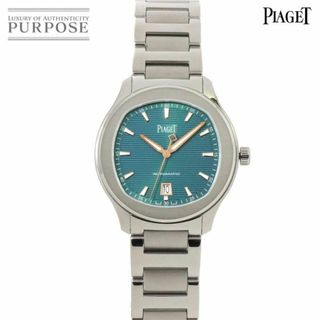 ピアジェ(PIAGET)の新品同様 ピアジェ PIAGET ポロ G0A45005 限定888本 メンズ 腕時計 デイト グリーン 文字盤 裏スケルトン 自動巻き ウォッチ POLO VLP 90201547(腕時計(アナログ))