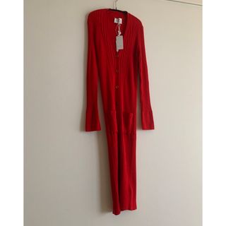 Maison Margiela リブニットロングカーディガン　ワンピース