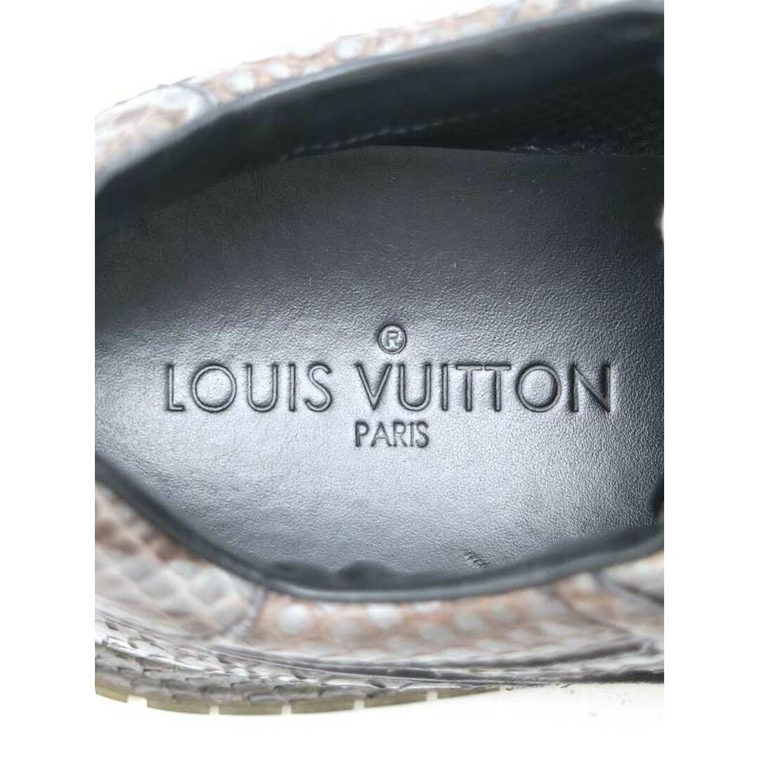 LOUIS VUITTON(ルイヴィトン)のLOUIS VUITTON ルイヴィトン ランアウェイ パイソンレザースニーカー グレー 6 1/2 メンズの靴/シューズ(スニーカー)の商品写真