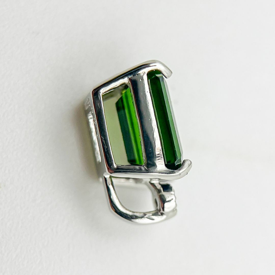 JN249 Pt900 5x7mmグリーントルマリン 1.0ct ペンダント-