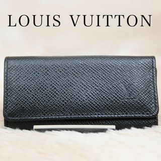 ルイヴィトン(LOUIS VUITTON)のルイヴィトン タイガ ミュルティクレ4 キーケース カーフ黒 ブラック(キーケース)