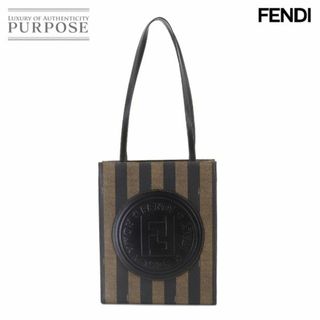 フェンディ(FENDI)の未使用 展示品 フェンディ FENDI ペカン トート バッグ PVC レザー ブラウン ブラック 258259980068 ゴールド 金具 VLP 90205070(トートバッグ)