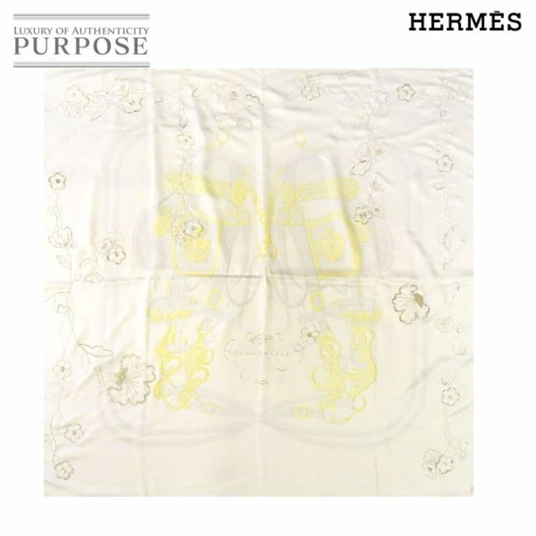 Hermes(エルメス)の未使用 展示品 エルメス HERMES カレ 140 ショール Brides de Gala ブリッドドゥガラ シルク ホワイト ビーズ刺繍 VLP 90205304 レディースのファッション小物(バンダナ/スカーフ)の商品写真