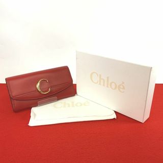 クロエ(Chloe)のクロエ　クロエC　レザー長財布　レッド　美品(財布)