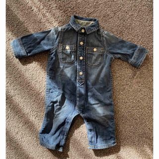 ベビーギャップ(babyGAP)の美品　ベビーギャップ　babyGAP デニム　つなぎ　3-6m(パンツ)