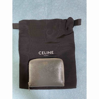 セリーヌ(celine)のCELINE  セリーヌ　メタリックレザー  ミニ財布　保存袋あり(コインケース)
