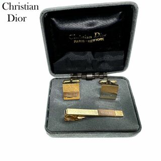 クリスチャンディオール(Christian Dior)のクリスチャンディオール　カフス・タイピンセット　ゴールド×シルバー(カフリンクス)