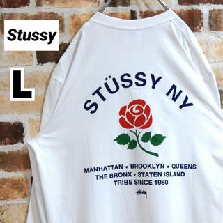 STUSSY   《ステューシー》正規・新品タグ フラワー ホワイト L