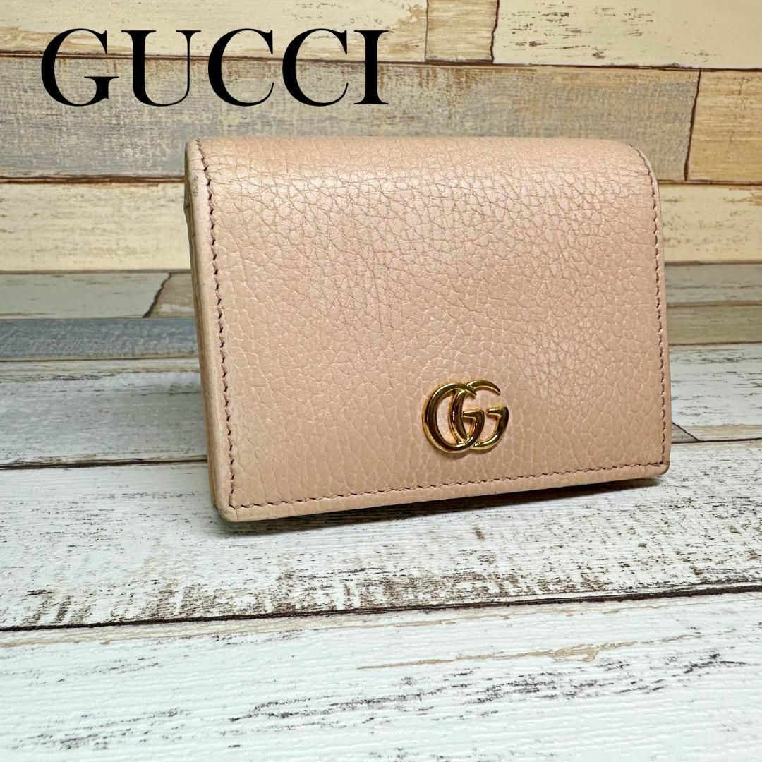 GUCCI グッチ 二つ折り財布 GGマーモント コンパクトウォレット-