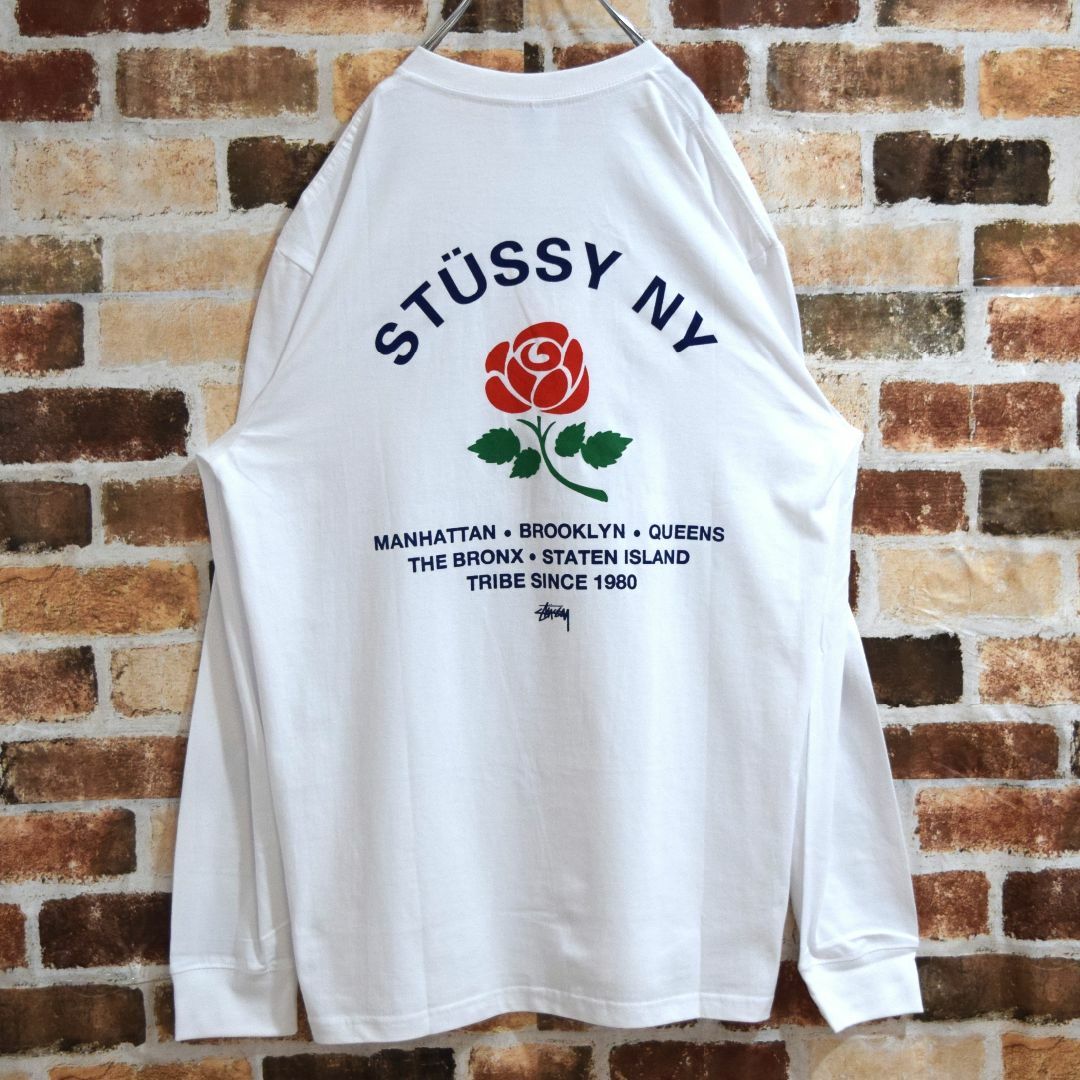 ステューシー》正規・新品タグ フラワー ホワイト XL ロングTシャツ ...