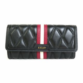 バリー(Bally)のバリー BALLY 長財布 レザー ブラック/バーガンディ/オフホワイト ゴールド ユニセックス 送料無料【中古】 e56746a(財布)