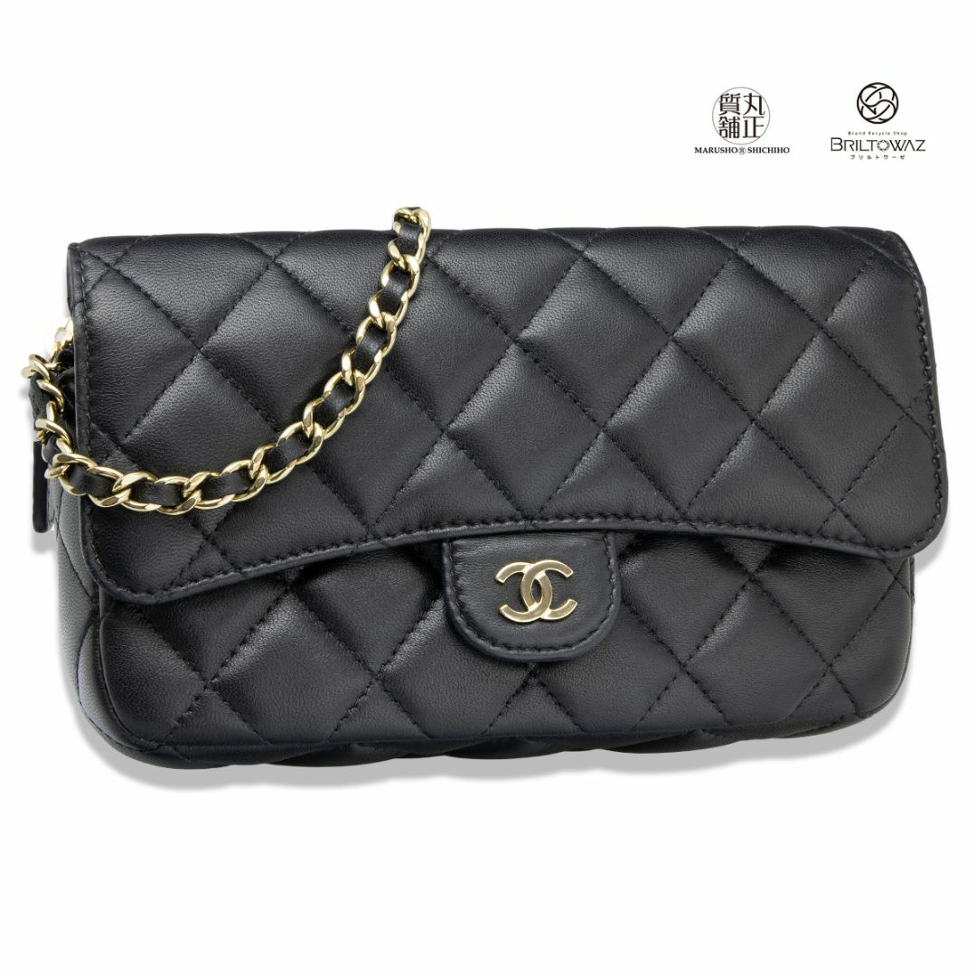 超美品★最新！CHANEL マトラッセ　チェーンショルダーウォレットフォンケース