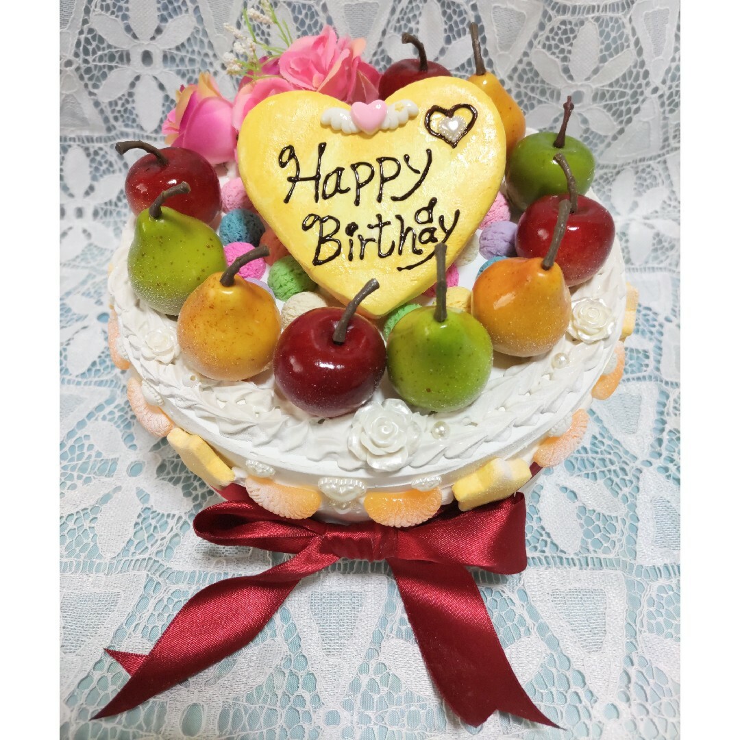 🌼激安sale🌼HAPPY🌟BIRTHDAY🎂ケーキオブジェ① ハンドメイドのパーティー(その他)の商品写真