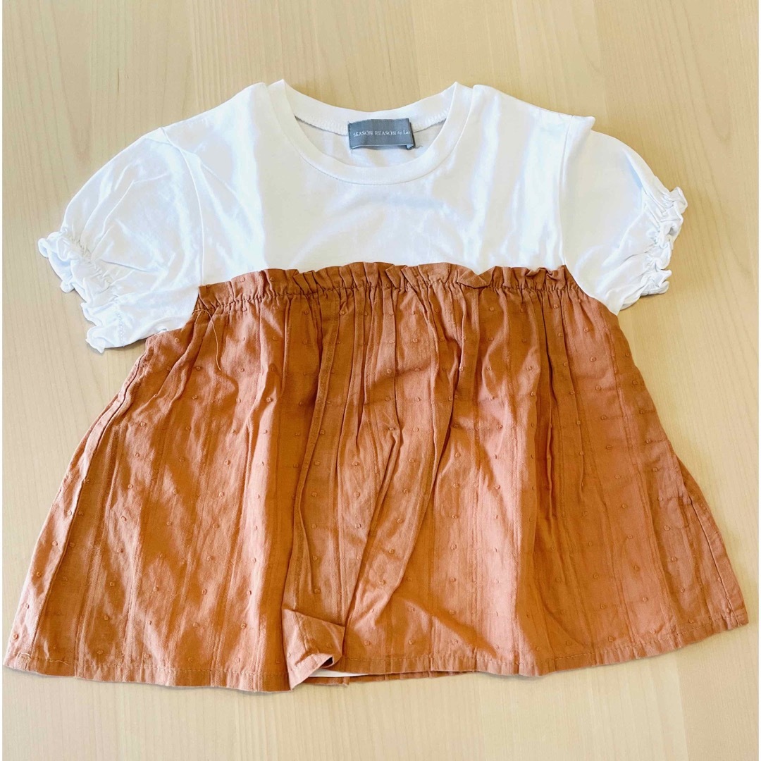 子供　キッズ　半袖　トップス　女の子　110 キッズ/ベビー/マタニティのキッズ服女の子用(90cm~)(Tシャツ/カットソー)の商品写真