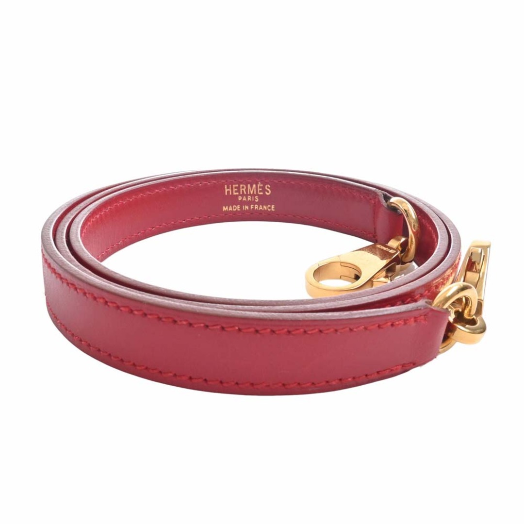 HERMES エルメス ボックスカーフ ショルダーストラップ - ボルドー by-