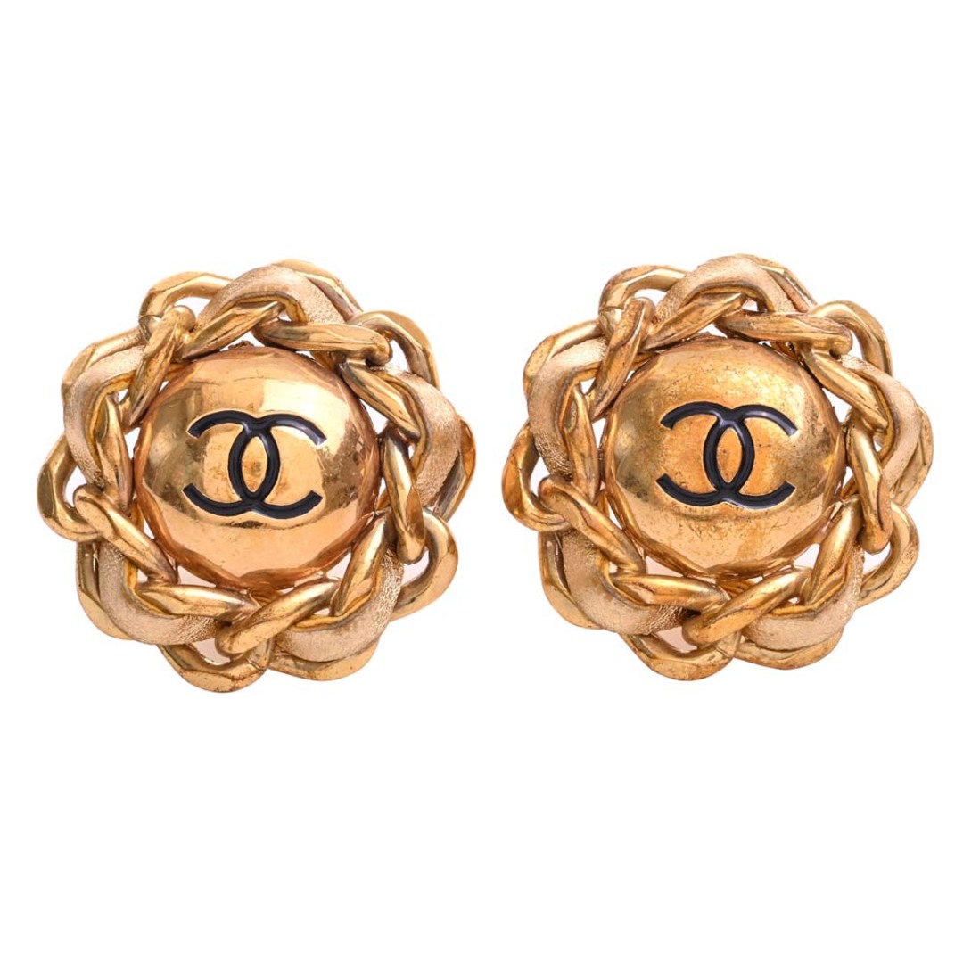 VINTAGE CHANEL イヤリング(両耳) /レザー 03P CHANEL-