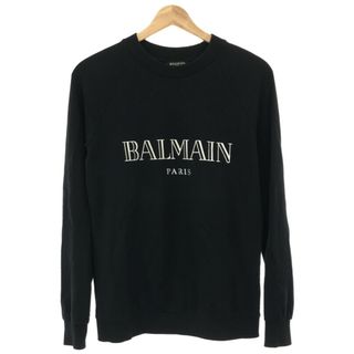 BALMAIN バルマン 蛍光シルバーロゴ スウェット トレーナー