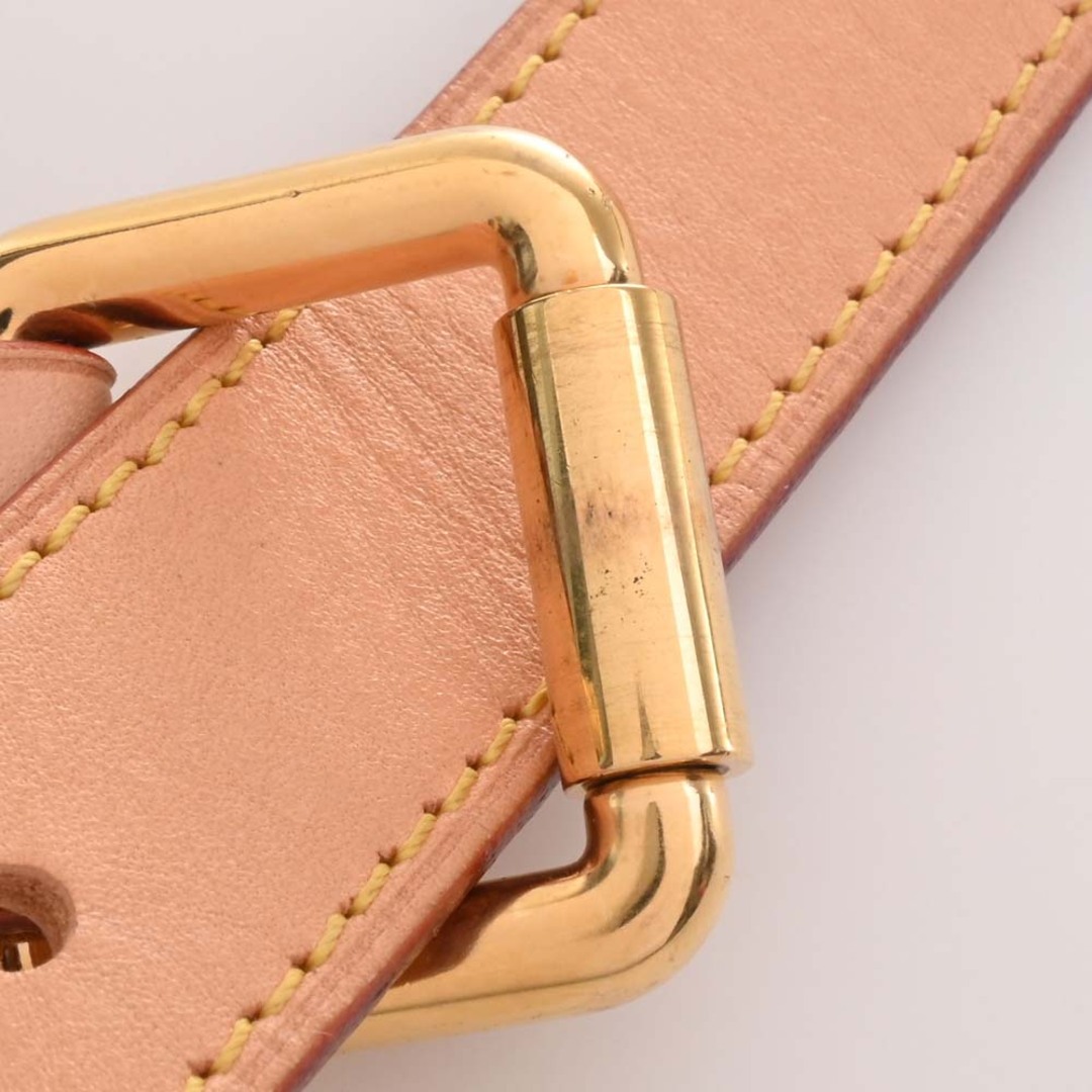 【中古】LOUIS VUITTON ルイヴィトン レザー ショルダーストラップ - ブラウン by