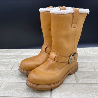 ティンバーランド(Timberland)のティンバーランド  【エンジニアブーツ】　レザー本革　ボア　キャメル　7.5W(ブーツ)