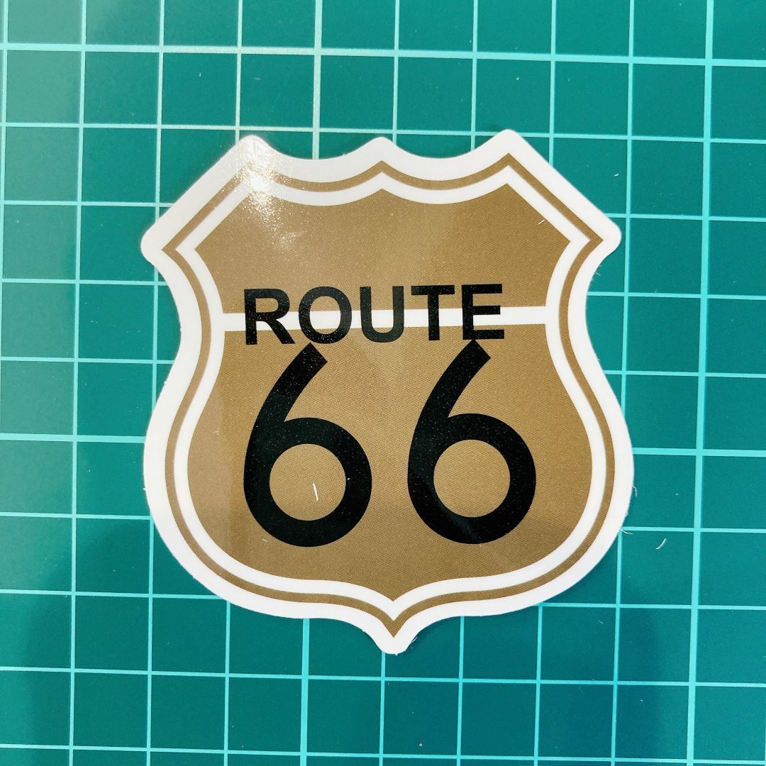 【No.59】　防水ステッカー　ROUTE66　ルート66 　かっこいい 自動車/バイクの自動車(車外アクセサリ)の商品写真